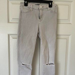 Abercrombie & Fitch Skinny Cream Colored Jeans